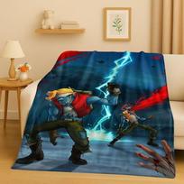 Retro Game Metal Slug pixel style Flannel Blanket,Ultra Soft Warm Plush Throw for Home Bedroom Bed Sofa Cover Office Travel Kids Size: 75*100cm, Weight: 230 GSM