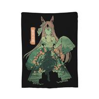 Haru Urara Uma Musume Anime Blankets Fleece Winter Portable Super Soft Throw Blankets for Bed Outdoor Quilt Size: 75*100cm, Weight: 230 GSM