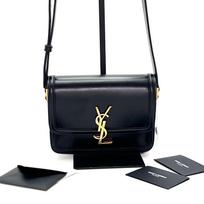 [Pre-Owned] Ysl Solferino Box Leather Crossbody Bag Small - Excellent #105Q519 ONE SIZE