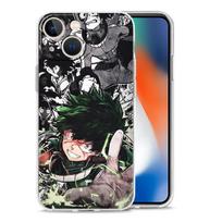 „My Hero Academia“ dėklas, skirtas „iPhone 12 Pro Max X XS 13 Mini 8 7 6S 11 Pro XR 14 Plus SE 14 Pro Max“, silikoniniai dėklai skaidrūs iPhone 14