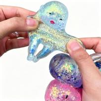 Kawaii Sugar Squeeze Toy, Transparent Glitter Stretchable Fidget Toy for Stress Relief United States
