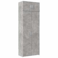 vidaXL Spintelė daiktams, betono, 80x42,5x225cm, apdirbta mediena