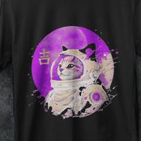 Cat astronaut shirt, Japanese cat shirt, japanese Retro Cat shirt, japanese t shirt, Vintage T Shirt, cat astronaut shirt. cat moon t shirt S