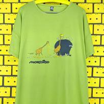 Vintage 1999 Guillermo Mordillo T shirt Argentine Cartoon Animation Creator Giraffe Elephant Funny Print Tee Size XL/XXL 3XL yellow