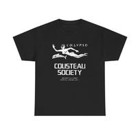 Cousteau Society Vintage Ocean Conservation Shirt, Jacques Cousteau Marine Life Graphic Tee M white