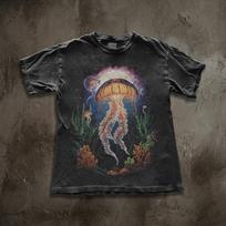 Neon Jellyfish Shirt, Trippy Ocean Graphic Tee, Retro 90s Aquarium Aesthetic 3XL