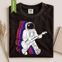 Comfort Colors® Astronaut Guitar T-Shirt, Electric Guitar Player Tee, Rock Music Gift S