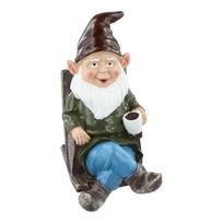 Charming Design Dwarf Resin Decoration Dwarf Rocking Chair Colorful Appearance
