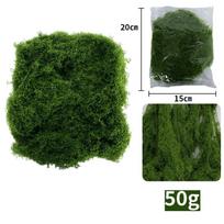 Dirbtinė samanėlė patalpų ir lauko dekoravimui. Galima įsigyti 50g, 100g, 200g pakuotėse 50g black