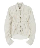 Grails Blissful Stripe Shirring Shirts [Beige] Os