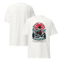 Sweet Geisha T-Shirt, Samurai Kimono Warrior Tee, Japanese Sunset Katana Art Shirt, Unisex T-Shirt M