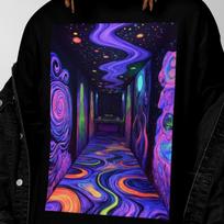 Lucid Dream Arcade Psychedelic T-Shirt | Trippy Apparel | Swirl Room Surreal Art L