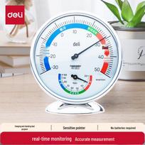 Deli Indoor Thermometer Hygrometer with Large Dial