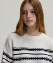 Annies Line Wool Knit (Ivory) Ivory