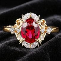 New Pigeon Blood Ruby Ring Fashion European and American RING Jewelry no. 6