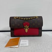 [Pre-Owned] Victoire Exquisite Fashion Classic Monogram Print Sliding Chain Shoulder Bag Canvas And Leather Crossbody Bag - Excellent #NJVLRP ONE SIZE