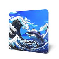 ATTACK SHARK x MAMBASNAKE CM05 Gaming Mouse Pad Glass Mouse Pad Tempered Glass Scratch Resistant Silent Design Durable Mohs Hardness 9H Rounded Edges