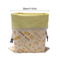 Reusable Beeswax Bread Bags for Freezer Refrigerator Natural Beeswax-Lined Cotton Storage Bag for Homemade Sourdough Bread As show