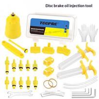 Hydraulic Disc Brake Bleed Kit Multi-size Adapters Portable Drop-resistant Case for  Road Bike Maintenance 1 box
