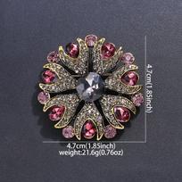 Weiman Red Green Crystal Flower Pearl Brooches Luxury Women Fashion Rhinestone Gold Plated Alloy Customize Designer Brooch Pins XD824309-1 auksas