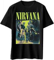 Nirvana band photo print black T-shirt XXXL