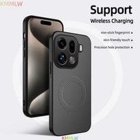 For OPPO Find X9 X8 Pro Magnetic Luxury Solid Color Carbon Fiber Phone Case For OPPO Find X9 X9Pro Bumper Back Cover OPPO Find X9 Pro pilka spalva