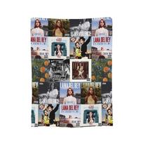 Lana Del Rey Blanket Coral Fleece Plush Spring/Autumn Portable Super Warm Throw Blanket for Bed Car Quilt Size: 75*100cm, Weight: 230 GSM gray