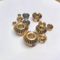 2PCS 1:1 Brass Bevel Gear, 0.8M 15T, Bore 3/4/5/6/6.35mm, M3 Jackscrew Precision Transmission Gear brass bore 3mm