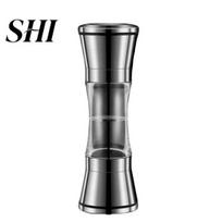 Spice Crusher Pepper Grinder Visible Design Food Grade Double-Head Adjustable Easy to Clean Stainless-steel Handheld Manual Salt Seasoning Kitchen A