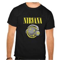 Nirvana Rock Band Rock Music Legends Black Tshirt 954 S