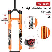 NANLIO MTB Air Suspension Fork 26 27.5 29 Inch Magnesium Alloy 32mm Mountain Bike Fork 100mm Travel Lockout Cycling Accessories straight manual 26