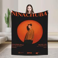 Nina Chuba 2025 m. turas Antklodė Šilta Grafinė Pliušinė Lovos Patalynė Antklodės Namų Dekoras Iškylos Flanelinė Lovatiesė Lovos Užvalkalas 75X95CM