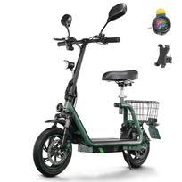 Twofish M5 Pro Elektrinis paspirtukas 12  padanga 500W variklis Miesto kelionėms Elektrinis paspirtukas Didžiausias greitis 44Km/h Dvigubi diskiniai stabdžiai 48V 13Ah Didžiausias nuotolis 30Km žalia