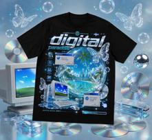 Frutiger Aero Shirt, Y2K Internet Aesthetic Tee, Nostalgic Webcore Tshirt, Retro Cyber Graphic Tee, Dreamy Digital Shirt 4XL