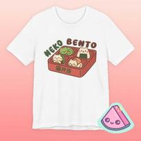 Neko Bento Cat Shirt – Japanese Bento Box Graphic Tee, Cute Anime Cat T-Shirt for Cat Lovers S