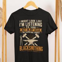 Blacksmithing Shirt, Anvil Hammer Forging Metal Worker Tee, Comfort Colors 1717 L