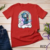 Kawaii Pastel Goth Cute Creepy Unicorn Grim Reaper Unisex T-shirt 7 L