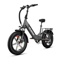 WILDEWAY Torpedo City Patogus elektrinis dviratis 20 colių storos padangos E-bike 48V15Ah baterija 500W variklis 70KM nuotolis Lauko važiavimas Elektrinis dviratis balta