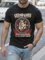 Vintažiniai marškinėliai Vintažiniai STRAY CATS Roko grupės marškinėliai - Juodi... S įvairiaspalvis