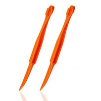 NOUSEG 2 Pack Citrus Peelers, Plastic, Orange, 15.85x1.2cm, Fruit Knife Kitchen Gadget