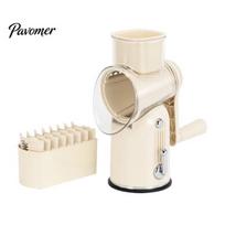 Vegetable Slicer for Carrots Cucumbers Manual Shredder, with Stable Suction Cup Base Design, 5 Compact Cheese Grinder Tool Replaceable Stainless Steel balta