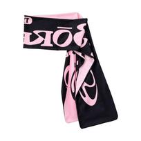 Widen Hip-hop Scarf Women Waistband Letter Print Black Belts Fashion Jazz Dance Belt  Show Costumes rožinė