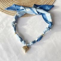 Handmade Bandana Scarf Necklace Lightweight Choker Necklace Gifts Heart Pendant  Daily Wear 4