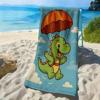 Cartoon dinosaur children's pattern polyester microfiber beach towel is highly absorbent suitable for swimming and beach outings 27x55inch 70x140cm&1pc