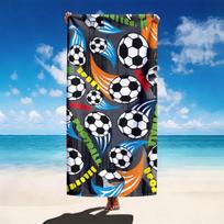 Football Pattern Beach Towel Soft Durable Portable Microfiber Towel for Beach Camping Swimming Pool Summer Vacation Party Travel 50X100CM