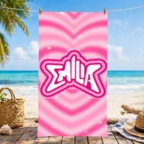 E-Emilia Towel Microfiber beach towel, quick-dry, sand-free, ultra-fine fiber, super soft. 100X50CM