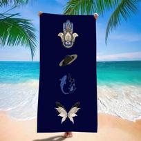 Vibrant Eye Beach Towel - Ultra Absorbent & Fast Drying Microfiber, Perfect for Picnic, Poolside & Summer Vibes Decor Gift 50x100cm