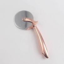Rose Gold Kitchen Set: Can Opener, Garlic Press, Lemon Squeezer, Pizza Cutter