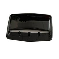 Gloss Black ABS Air Flow Intake Hood Shark Fins Scoop Vent Bonnet Decor Cover x1
