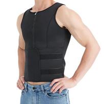 Men Sauna Vest Waist Trainer Sauna Suit Sweat Zippered Vest Body Shaper Body Shapewear Slimming Vest for Gym Fitness 3XL juoda